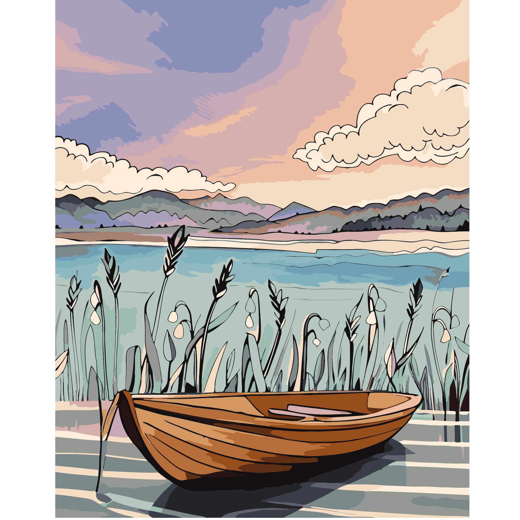16" x 20" Boat on the Shore Paint-by-Number Kit by Artist's Loft®